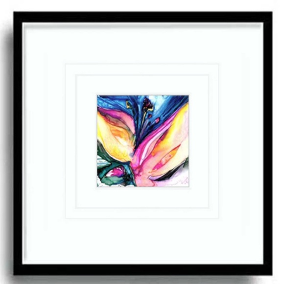 Original Abstract Miniature Floral Painting - SOUL FLOWER 36 - Picture 2 of 2